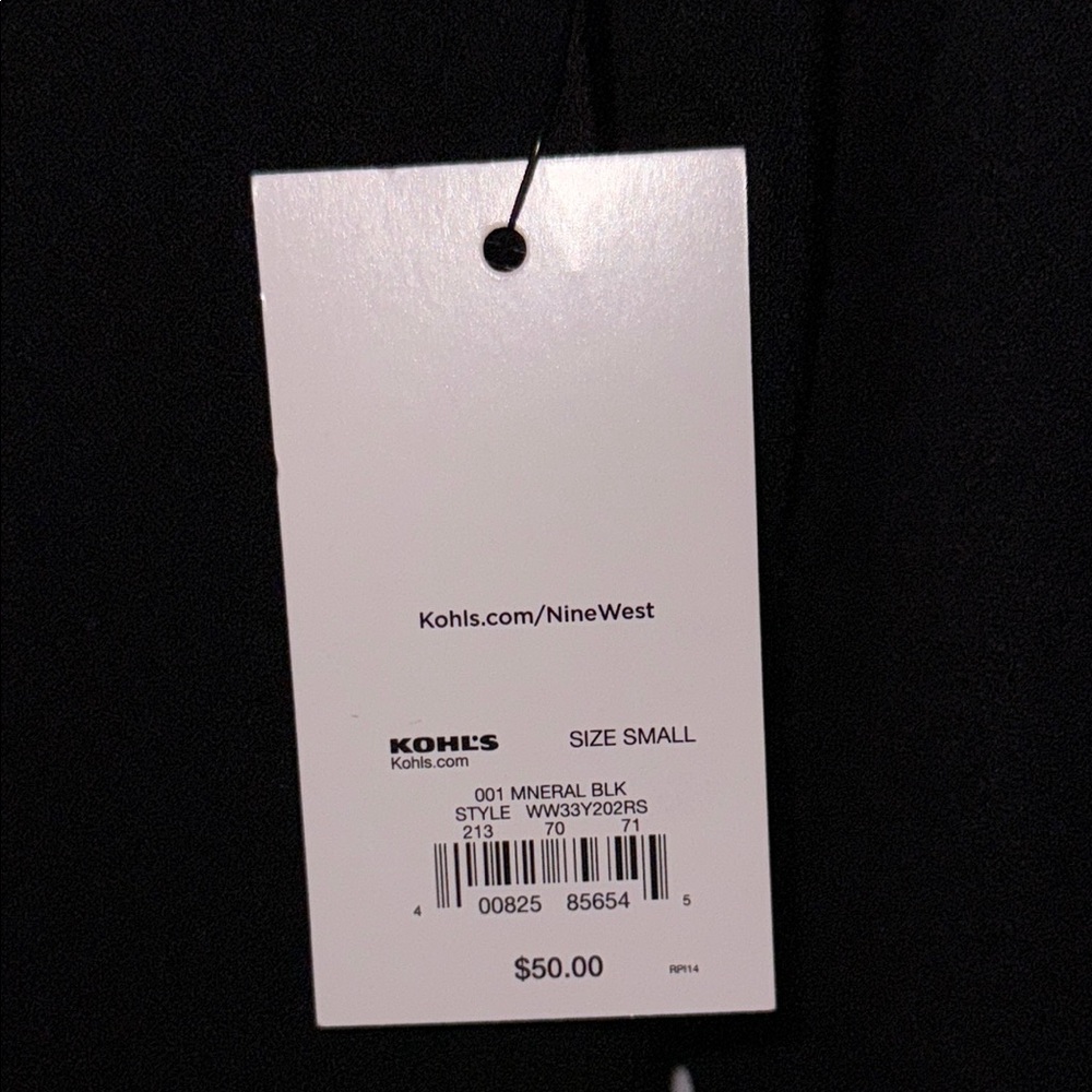 Nine West Black Long Sleeve V-Neck Cocktail Dress - Picture 5 of 7